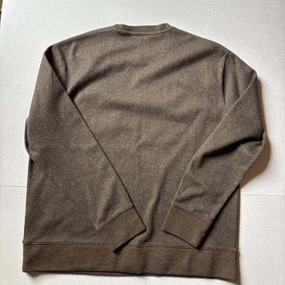 Express Men’s Brown Pullover Fleece Size Large - Picture 6 of 7
